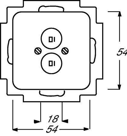Busch-Jaeger 2147U-215 Zentralscheibe m. 2 Lautspr.- Steckverbindern