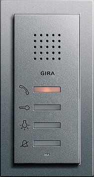 Gira 1002255 Abdeckrahmen 2-fach ohne Mittelsteg für  flachen Einbau, Gira E2, Farbe alu