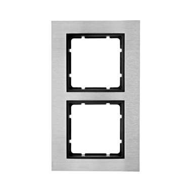 Berker 10123606 Rahmen 2-fach, B.7, Edelstahl/anthrazit