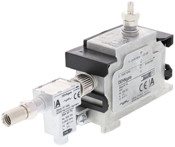 Dehn + Söhne 909705 Kombiableiter DEHNgate für 75 Ohm SAT- und BK-Anlagen