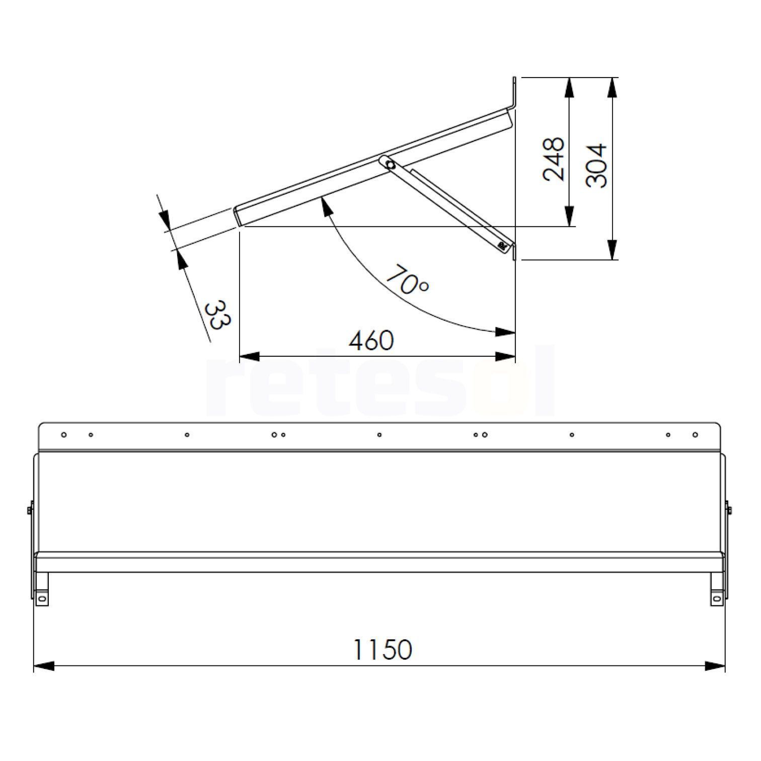 ADEMOTEC 500301901 I-Shelter Wall Shelter L, Überdachung für PV Wechselrichter
