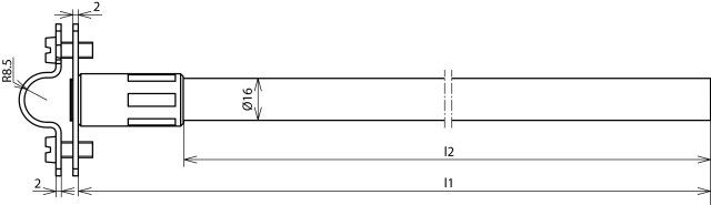 Dehn + Söhne 106 178 DEHNiso Distanzhalter 515mm Ø16mm