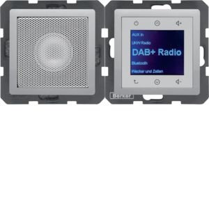 Berker 29806084 Radio Touch mit Lautsprecher DAB+, Q.x, alu samt