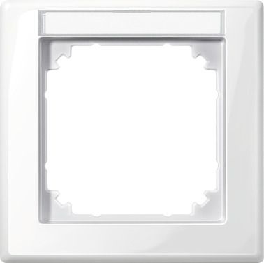 Merten 470119 Rahmen 1-fach mit Beschriftungsträger, M-SMART, polarweiß glänzend