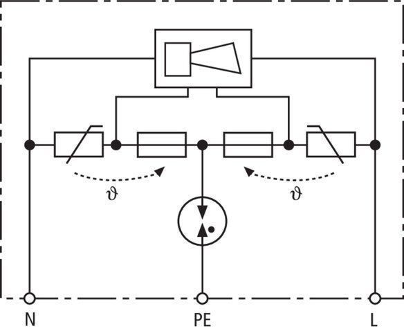 Dehn + Söhne 924350 Überspannungsableiter Typ 3 STC-Modul für Schutzkontakt Steckdose