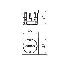 OBO Bettermann 6120008 Schutzkontakt-Steckdose 16A