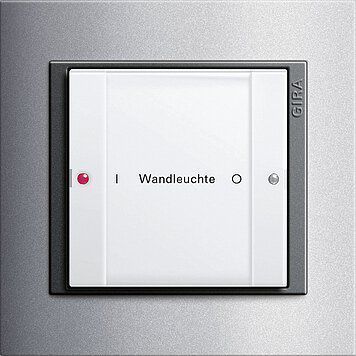 Gira 533100 eNet Funk-Wandsender 1-fach, System 55, Inbetriebnahme-Wippe