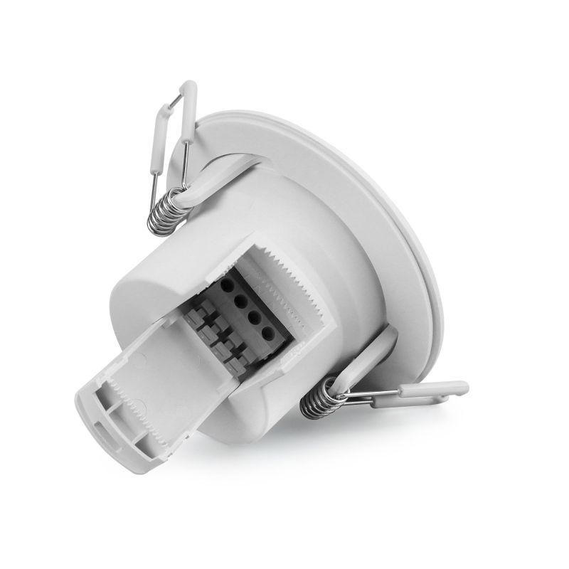 Heitronic 501457 LED Einbaustrahler DL7003, rund,  6,7 W, 3000/4000/6500 K, 550/630/610 Im, dimmbar, IP65, starr, weiß, schwarz und silber gebürsteter Abdeckring
