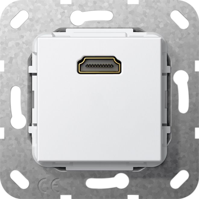 Gira 566903 HDMI Kupplung, Einsatz reinweiß glänzend