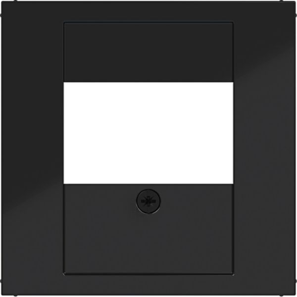Hager WAF1106BG Zentralstück für TDO-Steckdose, A.x/C.x, nachtschwarz glänzend