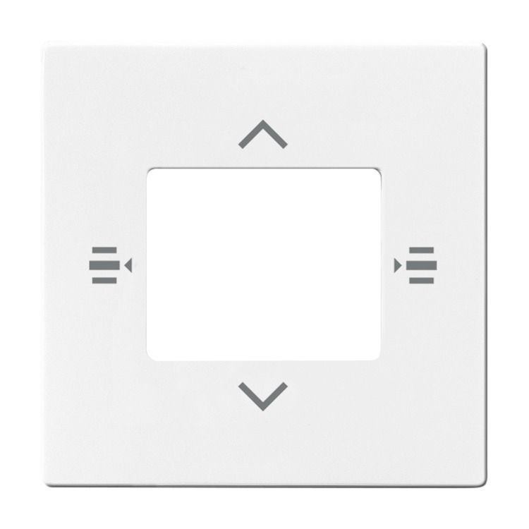 Busch-Jaeger 6108/61-84 Zentralscheibe für Bedienelement 6-fach, studioweiß glänzend, Plattform 63, KNX