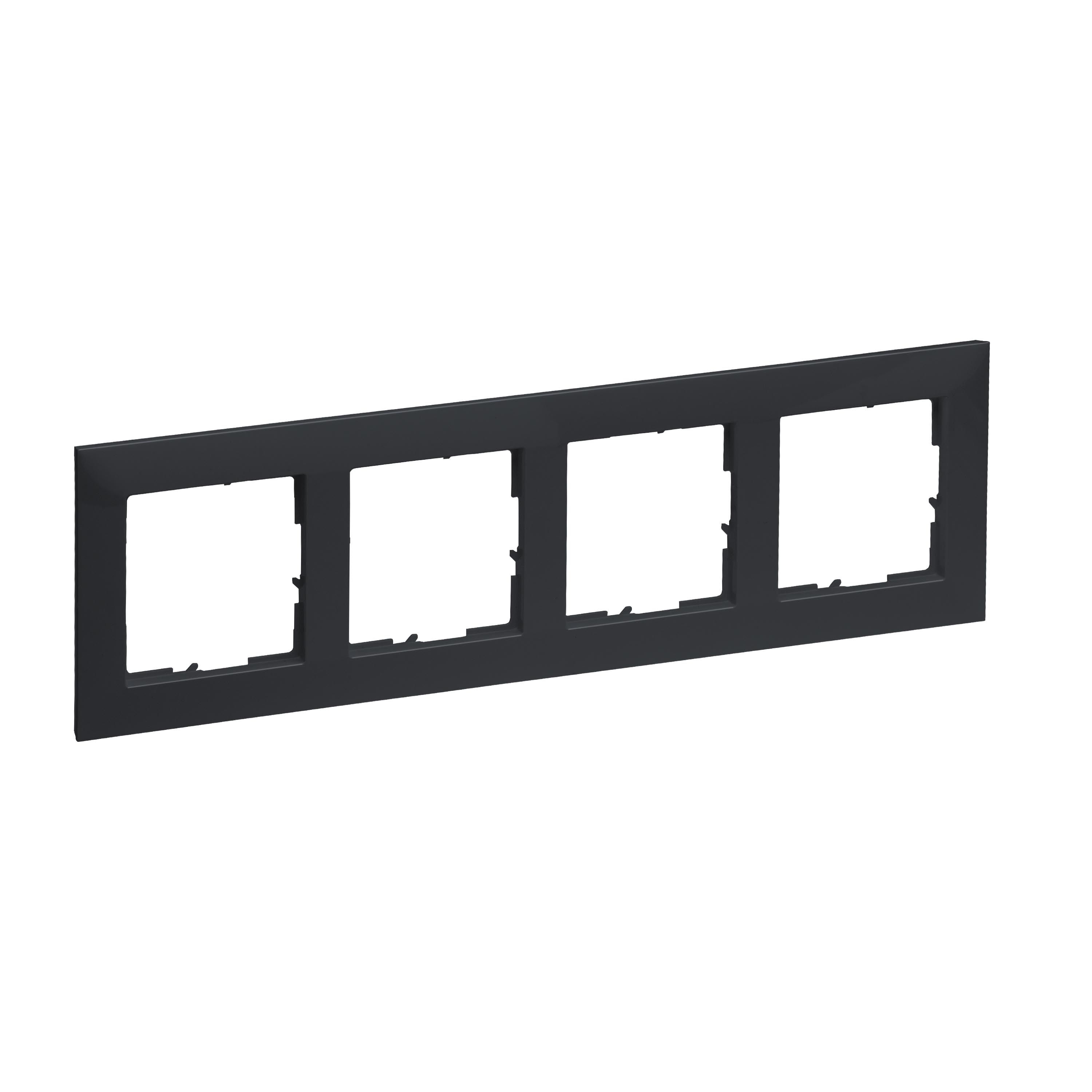 Legrand 765474 SEANO 4-fach Rahmen, anthrazit lackiert