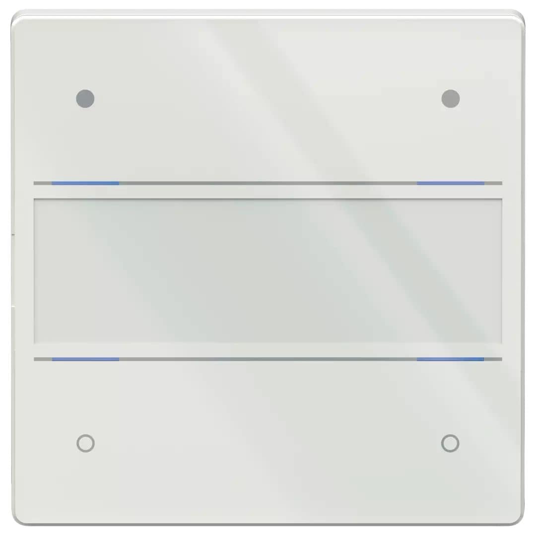 Theben 4803414 LUXORliving iON4, Glas-Tastsensor mit 4 Tasten und 4 Status-LEDs, integrierter Temperatursensor, weiß