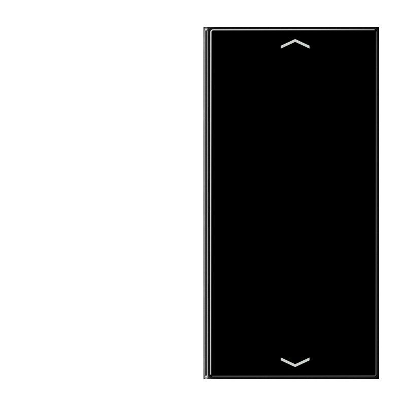 Jung LS402TSAPSW Taste 2-fach, mit Pfeilsymbolen, F40, Serie LS, schwarz