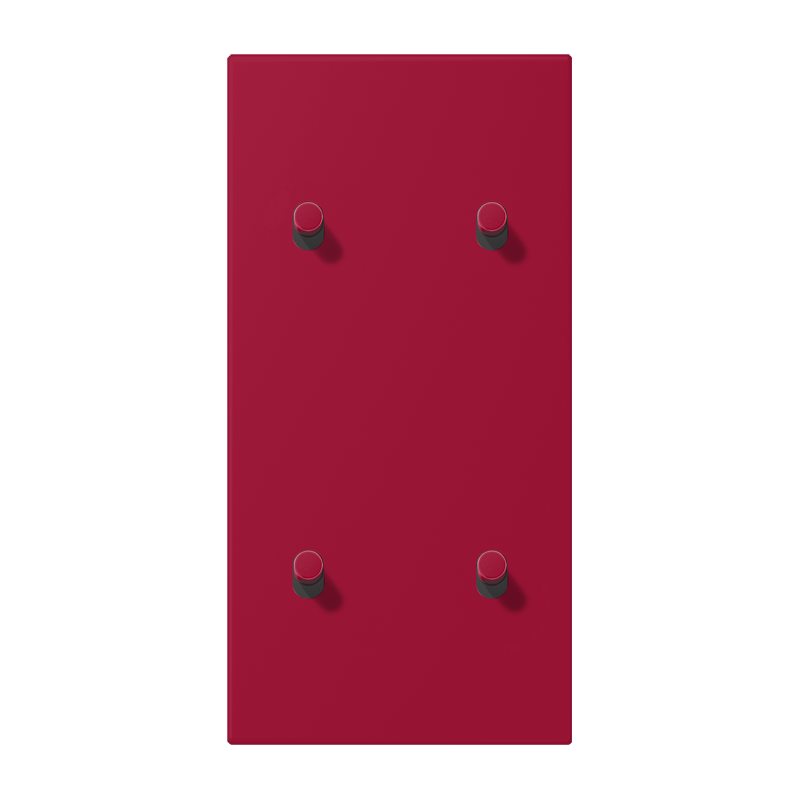 Jung LC12-25R0229 Abdeckung mit Kipphebel "Zylinder", 2 x 2 Kipphebel, senkrecht, rouge carmin