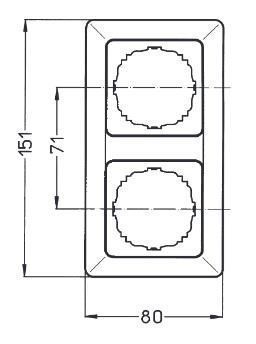 Kopp 305713005 Abdeckrahmen 2-fach, HK 02