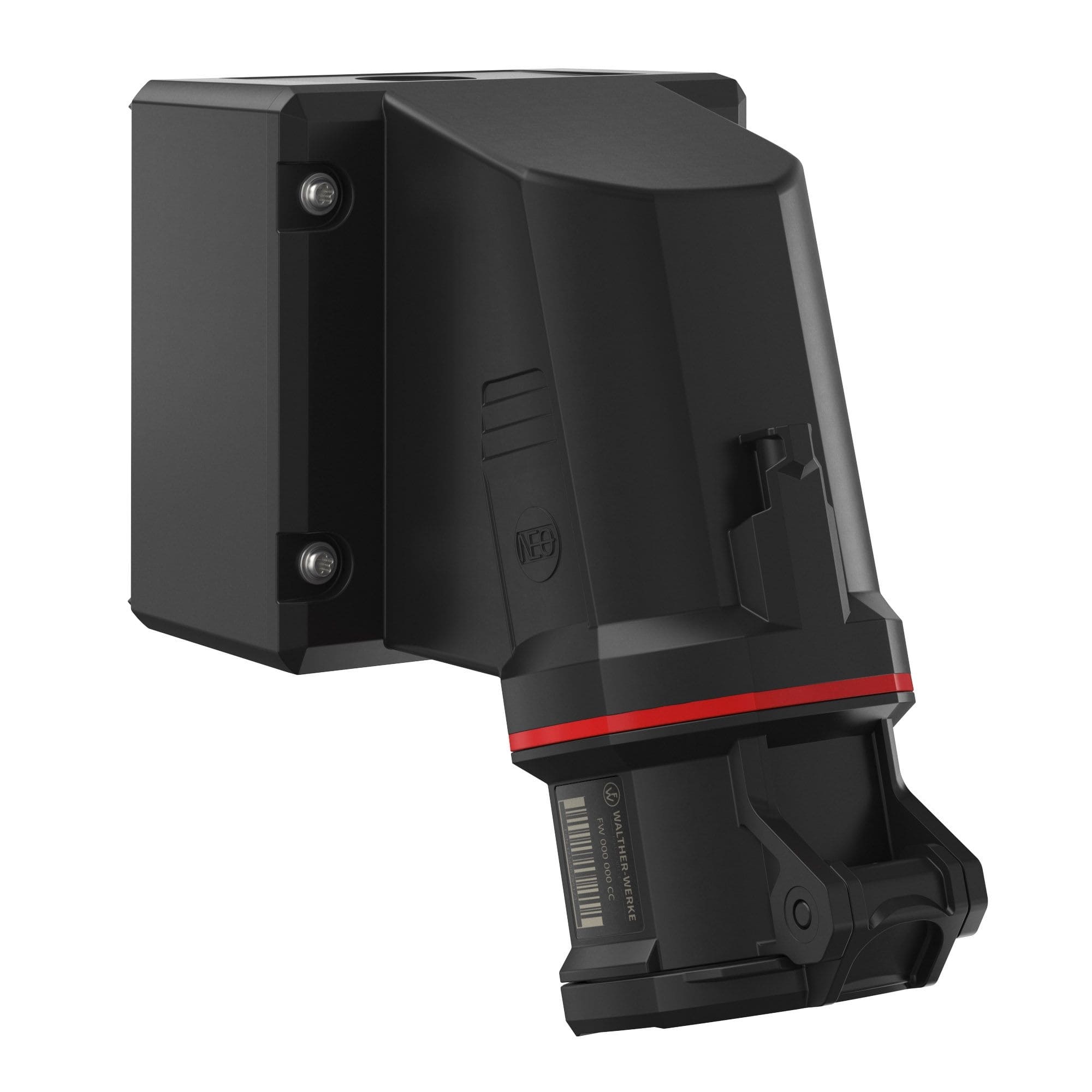 Walther Werke FW131406CC CEE NEO Wandsteckdose 32A 4P 6h IP54 mit Käfigzugfeder-Technik und drehbarem Boden