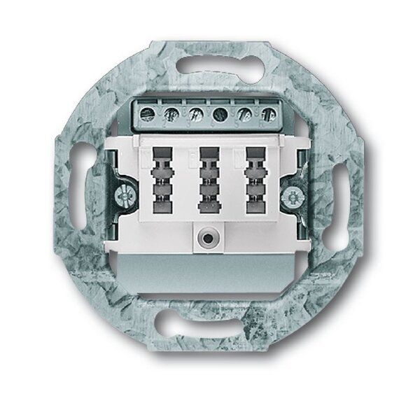 Busch-Jaeger 0243/04 Telefondose TAE 3X6 NFN Unterputz