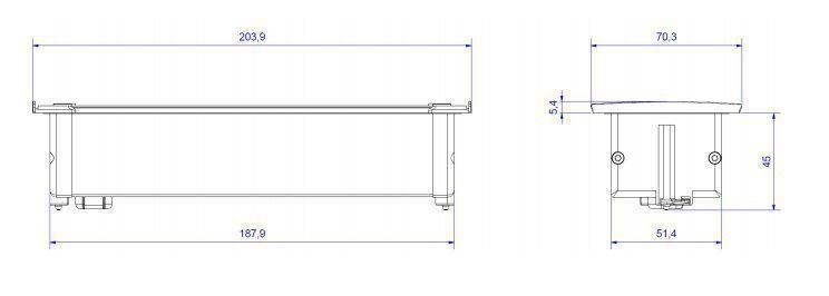 Bachmann 927.052 KAPSA S Steckdosenleiste, 2 Schutzkontaktsteckdosen, 1 Custom Modul leer, Zuleitung 0,2m H05VV-F 3G1,5qmm, GST18