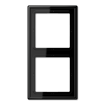 Jung LS982SW Rahmen 2-fach, senkrechte und waagerechte Montage, Duroplast, LS 990, schwarz