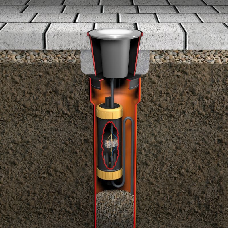 Heitronic 45604 Kabelmuffe, 190x70 mm, IP68, wasserdicht bis 1 m Tiefe