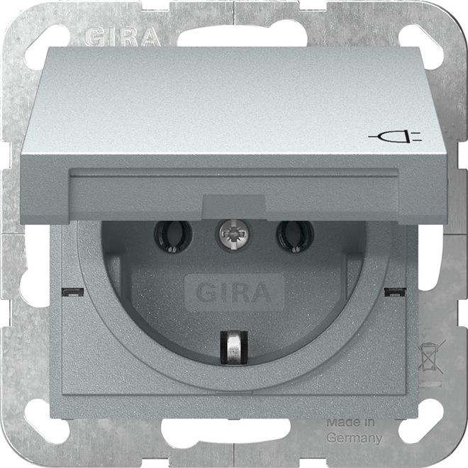 Gira 445426 Schutzkontakt-Steckdose KD System 55 F Alu