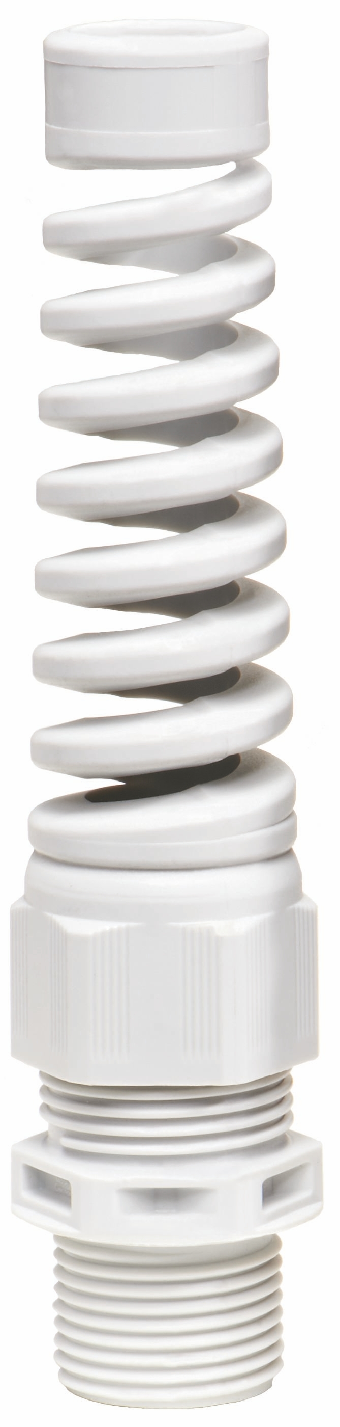 WISKA 10061212 Kunststoffkabelverschraubung mit Knickschutz, M20, lang, IP68, 6 bis 13 mm, lichtgrau