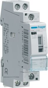 Hager ERC216 Installationsrelais, 2-polig, 16A, 2 Schließer, 230V