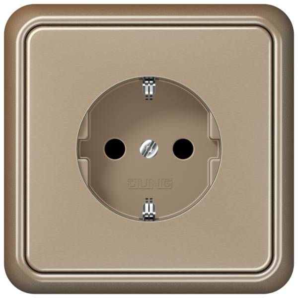 Jung CD584GB Rahmen 4-fach, senkrechte und waagerechte Montage, Aluminium eloxiert, CD 500, gold-bronze