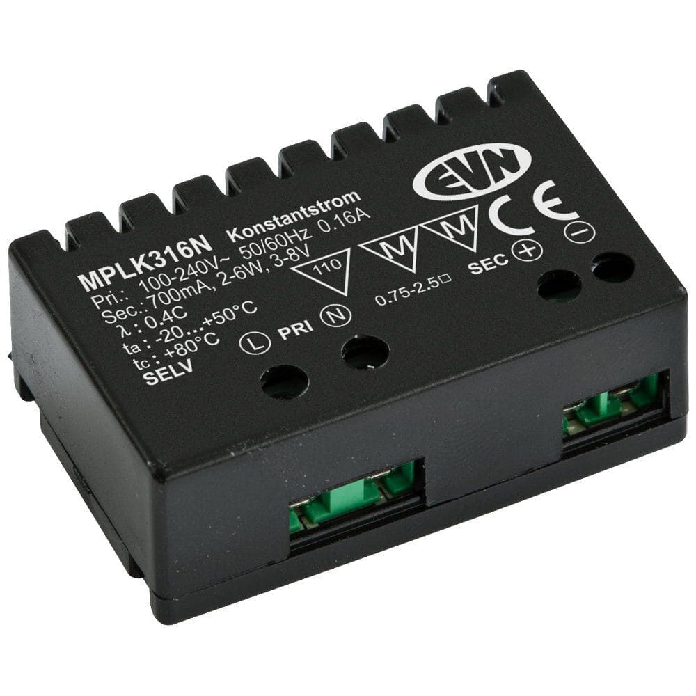 EVN MPLK316N LED-Netzgerät 700mA 1-6W, IP20, ideal für Schalterdosen