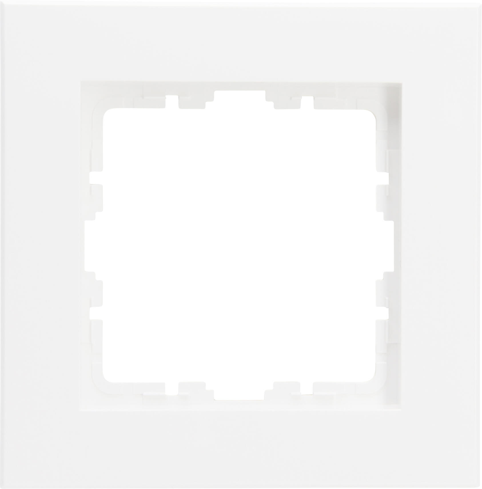 Kopp 406832005 HK07 PURE - Abdeckrahmen 1-fach, Farbe: arktisweiß matt