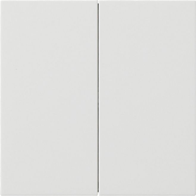 Gira 5362112 S3000 Bedienaufsatz 2-fach, Flächenschalter, reinweiß glänzend