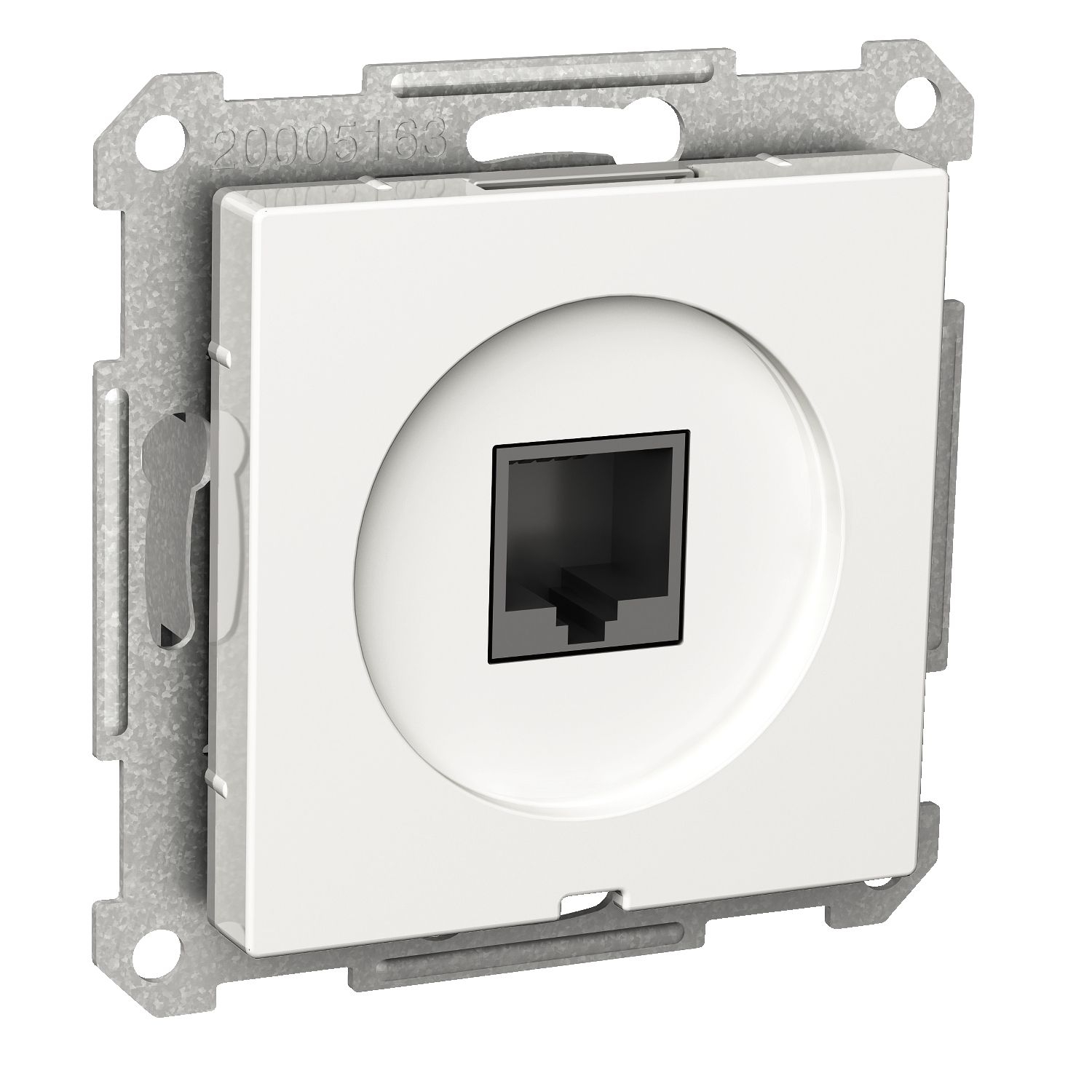 Elso WDE002441 Telefonanschlussdose 1x RJ45, 8-polig, Exxact, weiß glänzend
