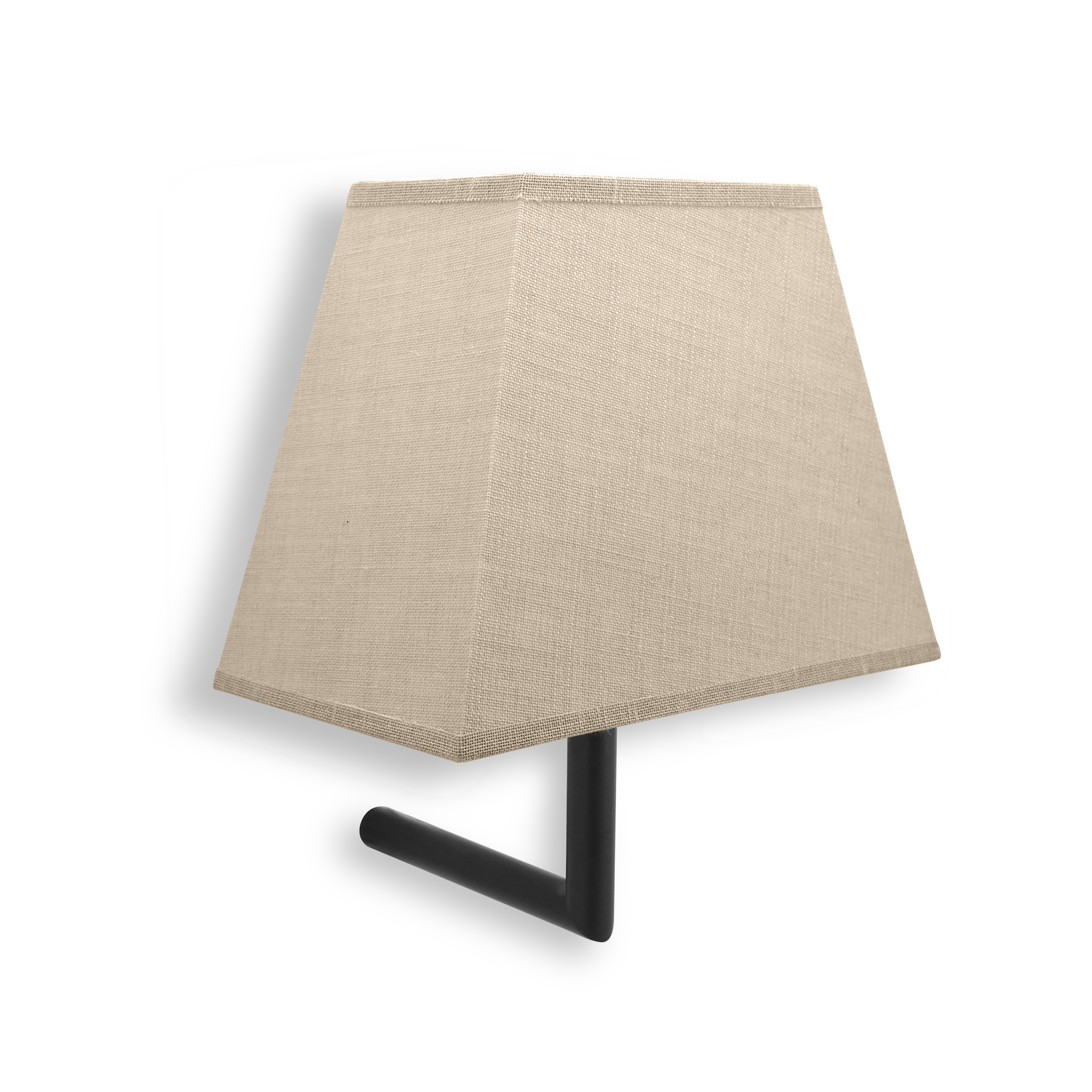 qles LSK1705 Lampenschirm, Natur-Beige, konisch, Leinen-Bezug