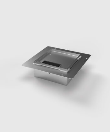 BS 9008BB-1-0 Unterflursystem, 4x Schutzkontakt-Steckdose, 4x RJ45 2-fach, mit Bürstenauslass