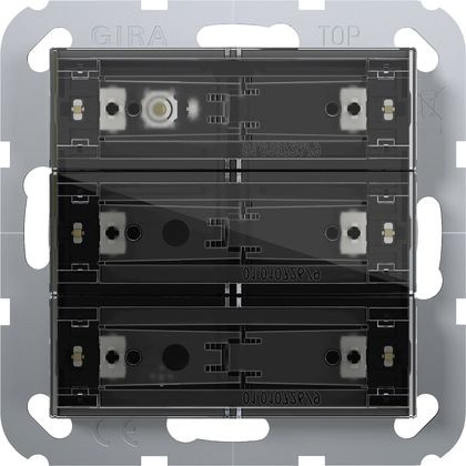 Gira 501300 Tastsensor 4.55 Standard 3-fach für KNX mit Inbetriebnahme-Wippe