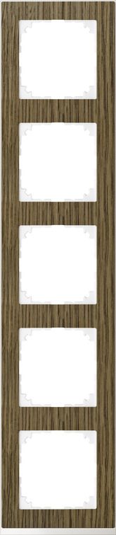 Merten MEG4050-3674 Rahmen 5-fach, M-Pure Decor, Eiche/aktivweiß