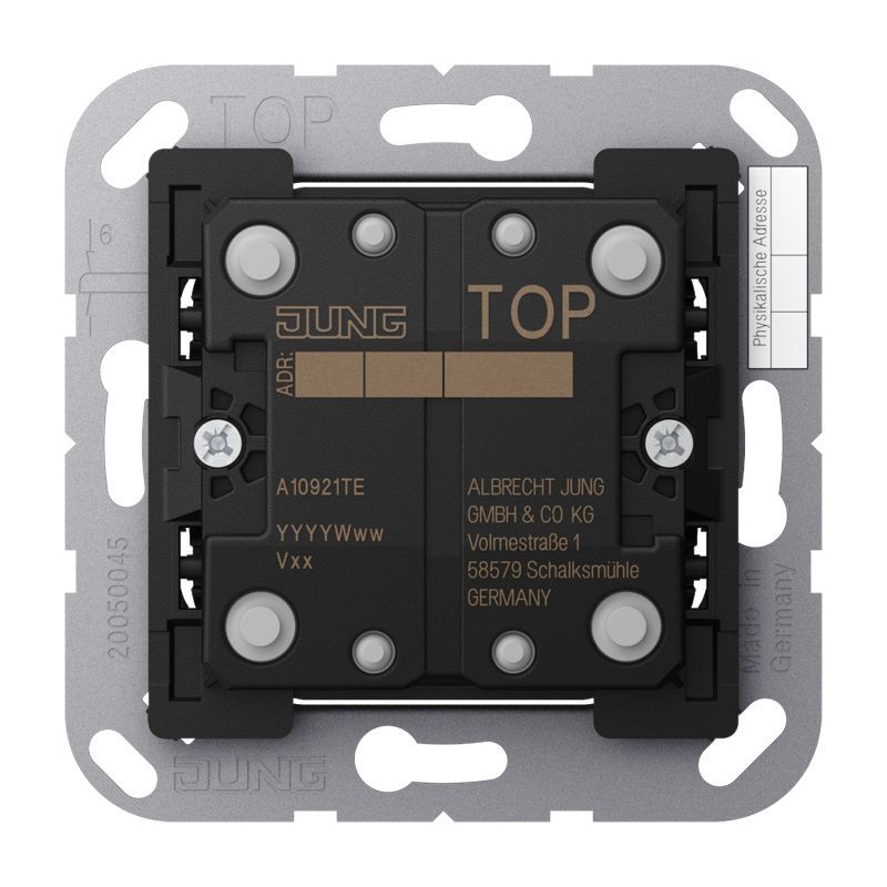 Jung A10921TE KNX Taster Erweiterung 2-fach, F10, Serie AS/A