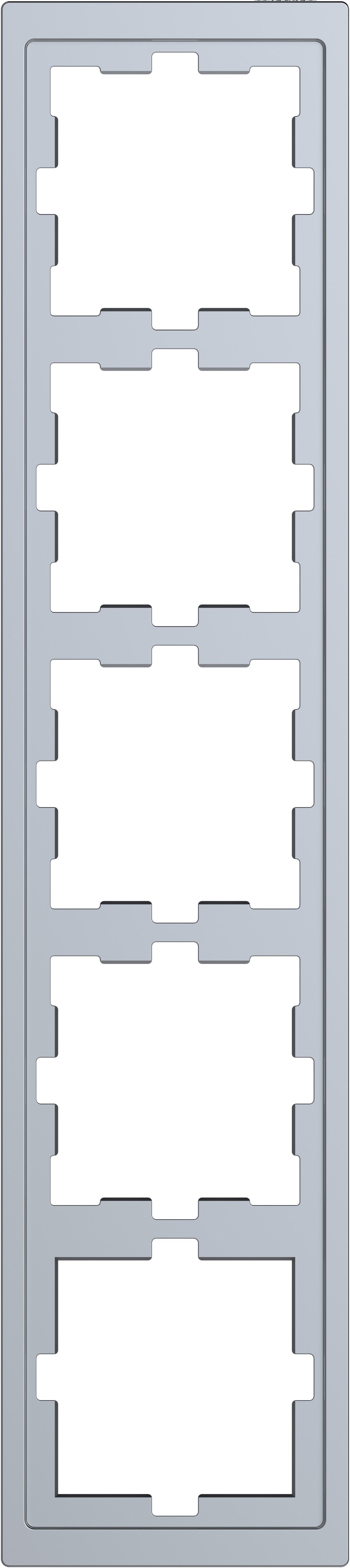Merten MEG4050-6536 Rahmen 5-fach D-Life Edelstahl