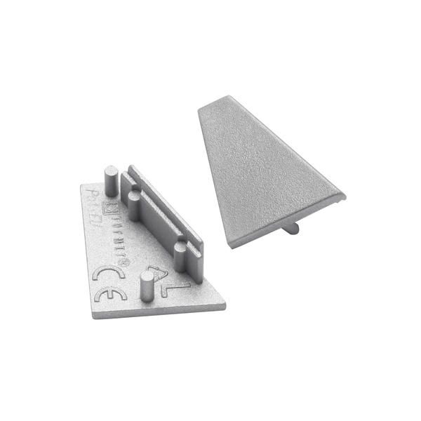 Brumberg 53037260 QualityFlex ONE Endkappen-Set Eckprofil, silber