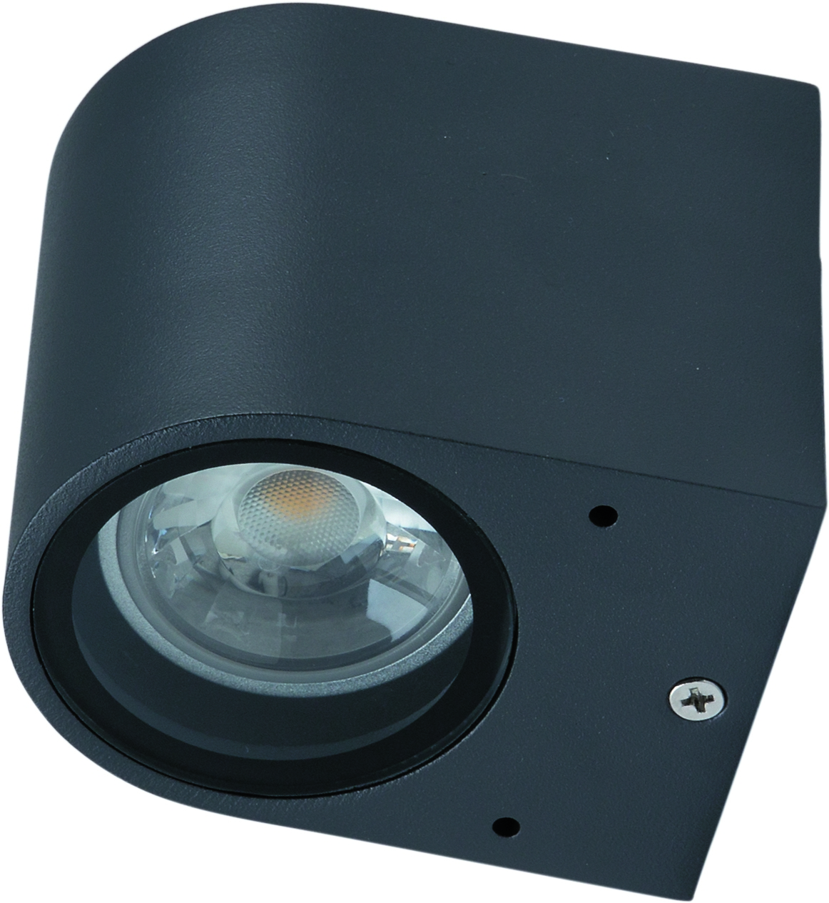 Heitronic 35375 Wandleuchte ABAJO, rund, 1-lampig, für GU10 LED max. 5 W, anthrazit