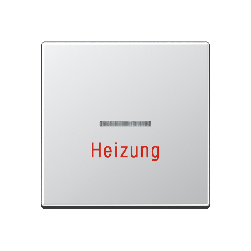 Jung A590HAL Wippe mit Lichtleiter, Aufschrift "Heizung", Duroplast lackiert, Serie A, aluminium