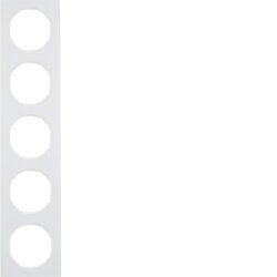 Berker 10152289 Rahmen 5-fach, R.3, polarweiß glänzend