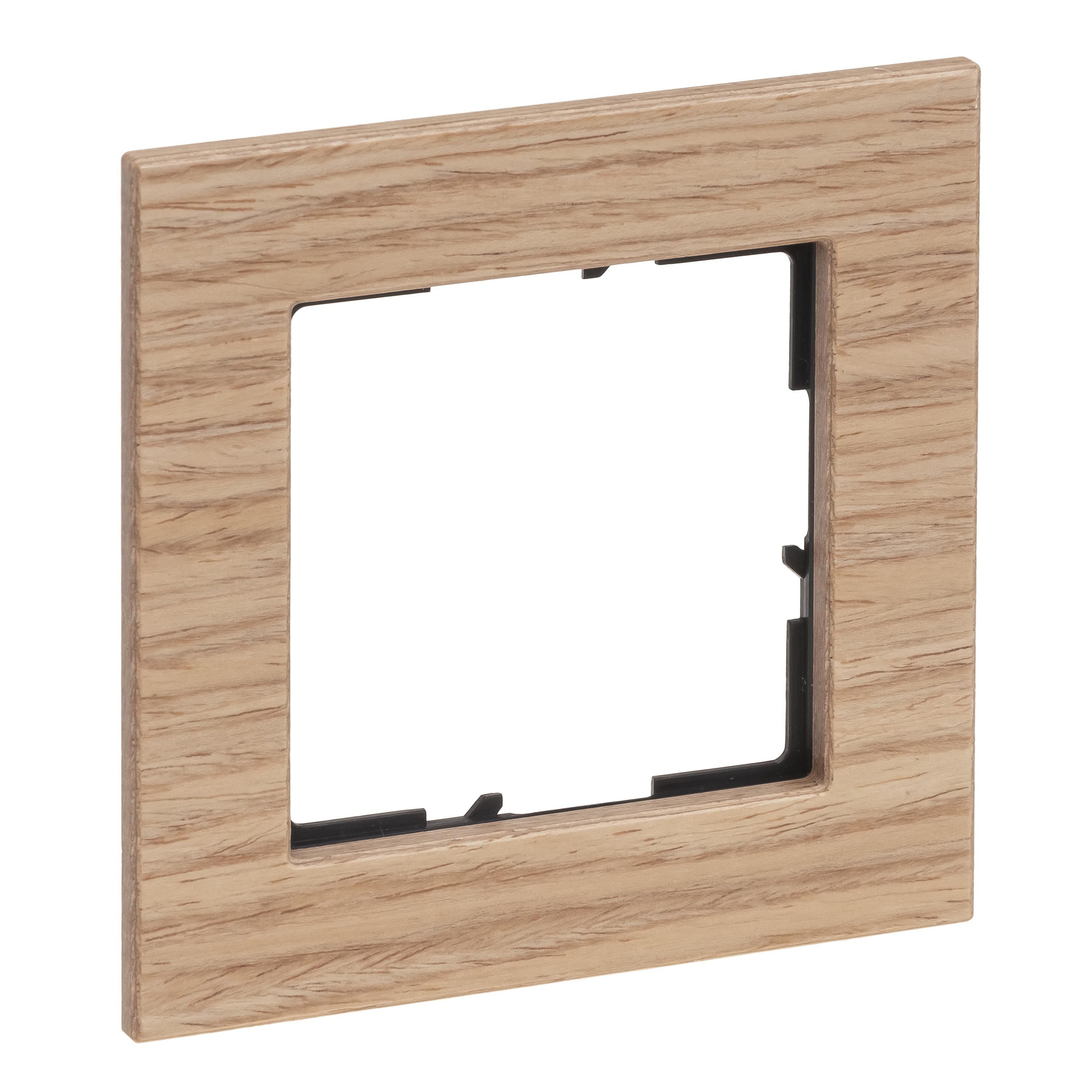 Legrand 766141 SEANO Natura 1-fach Rahmen aus Echtmaterial, Eiche hellbraun