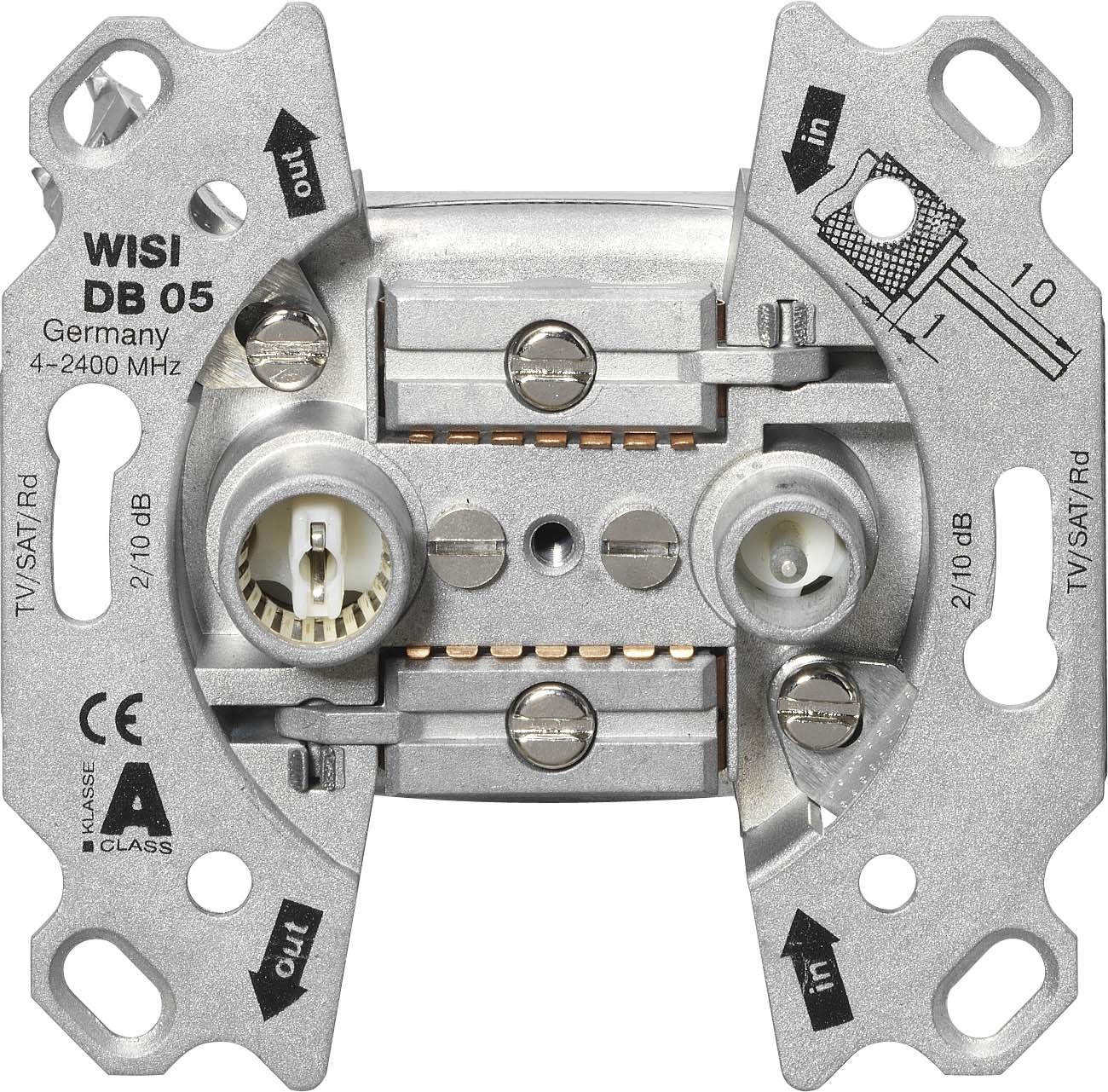 WISI DB 05 Antennen- Durchgangs/ Breitbanddose 2-Anschlüsse