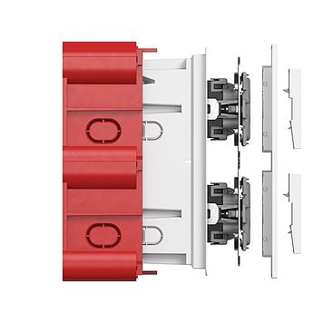 Gira 0211295 Abdeckrahmen 1-fach für flachen Einbau, Gira E2, reinweiß glänzend
