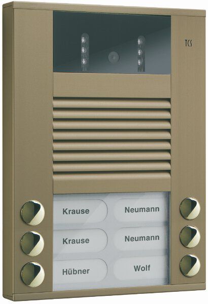 TCS AVE 14060-0012 Video-Sprechanlage Außenstation für 6 WE, Aufputz