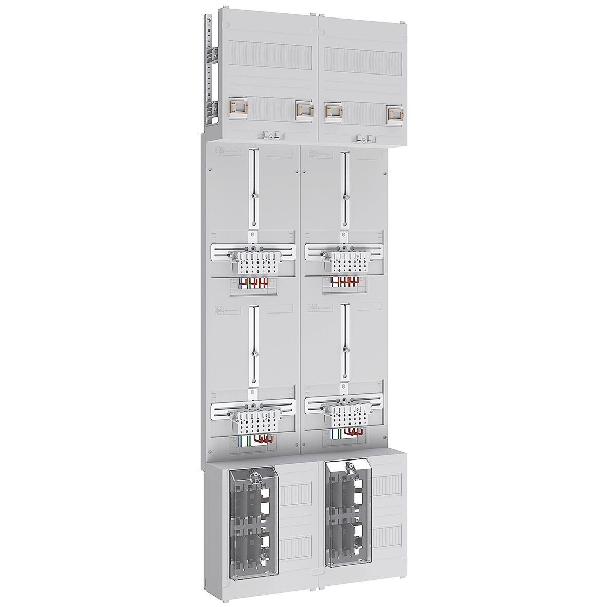 ABN Z29940 Zählerfeld 3Pkt, 4Z, NH00, mit sHS/ZSK, IP43, SK2, 5-polig, BxHxT 500x1350x210 mm
