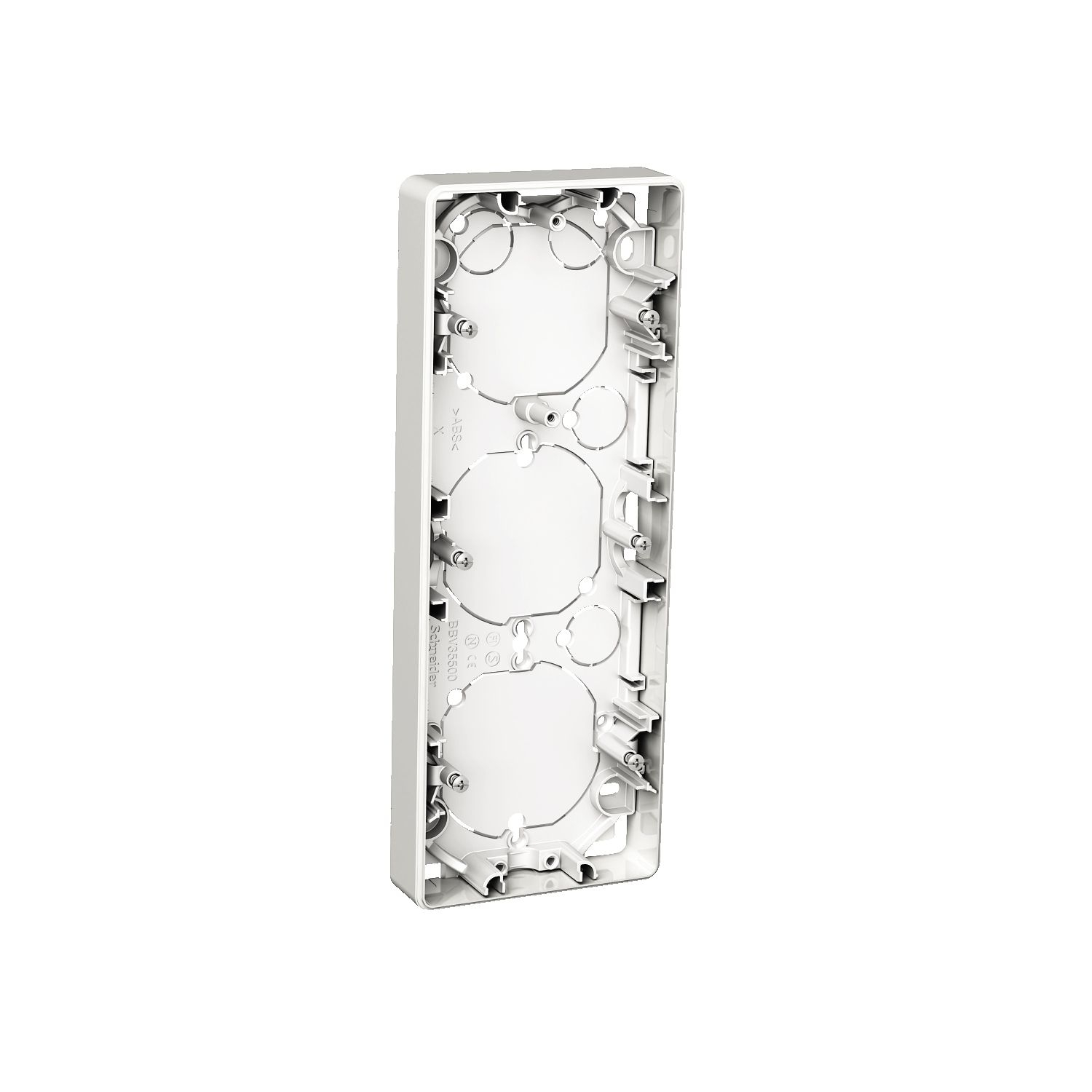 Elso WDE002353 Aufputz Gehäuse, 3-fach, Höhe 21 mm, Exxact, weiß glänzend