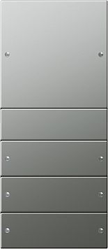 Gira 2134601 Wippenset 4-fach (1+3), System 55, edelstahl